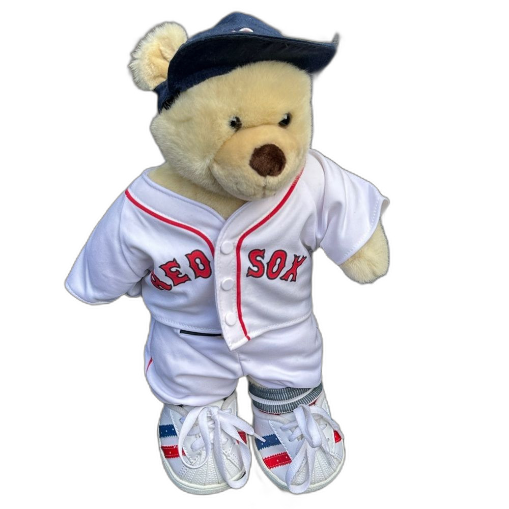 Build A Bear Boston Red Sox Uniform Jersey Pants Socks Hat 17 Inches Teddy Gift
